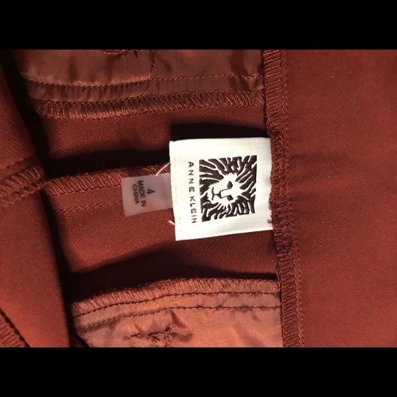 NWT Anne Klein Madder Brown Trouser Pants Sz 4 - Picture 7 of 11